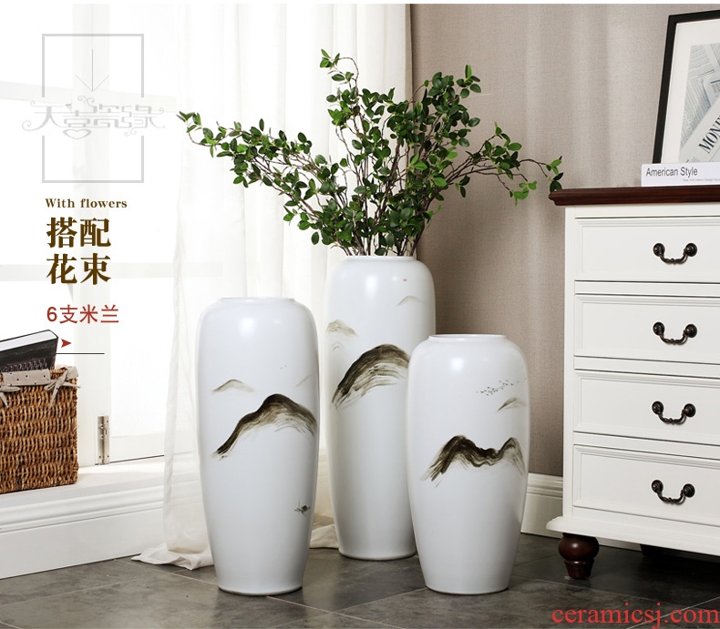 Jingdezhen ceramic Europe type of large vases, large sitting room porch decoration to the hotel villa flower flower implement furnishing articles - 560971319149