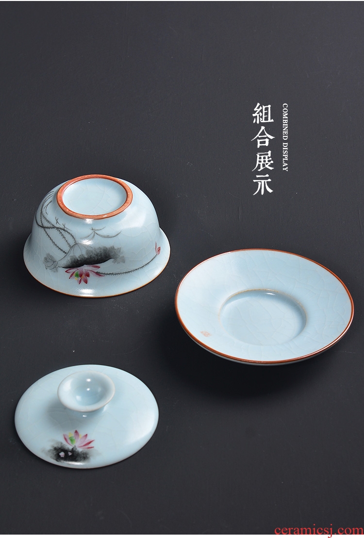 Kung fu tea tureen jingdezhen hand - made your up only three tureen slicing your porcelain worship to use your up tureen specials