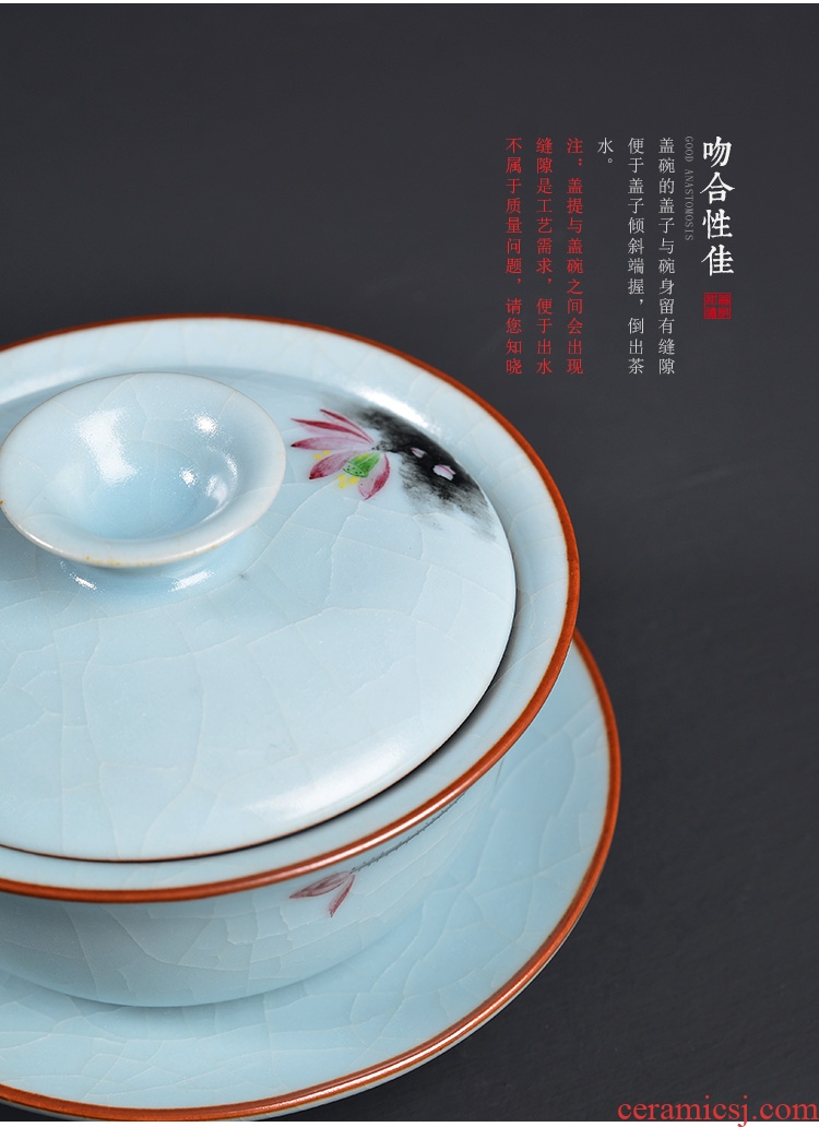 Kung fu tea tureen jingdezhen hand - made your up only three tureen slicing your porcelain worship to use your up tureen specials