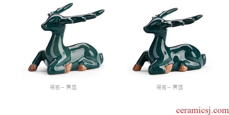 Hong bo acura ceramic deer creative sika deer tea pet deer living room a study desk) base furnishing articles