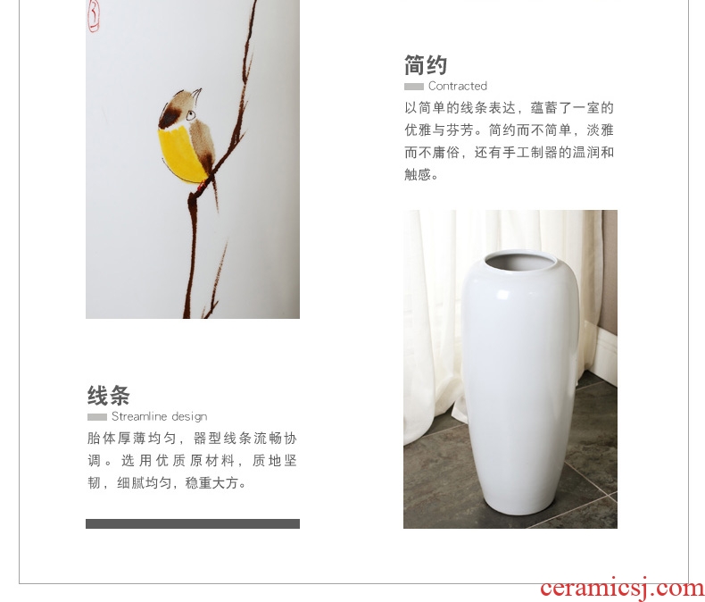 Jingdezhen ceramics powder enamel landing big vase peony flowers prosperous Chinese flower arranging furnishing articles sitting room adornment - 560742272798