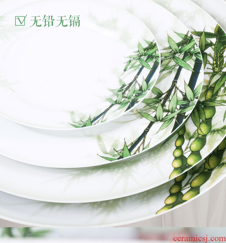 Red leaves jingdezhen ceramic 88 dishes suit Chinese wind tableware Chinese creative move bowls plates gifts