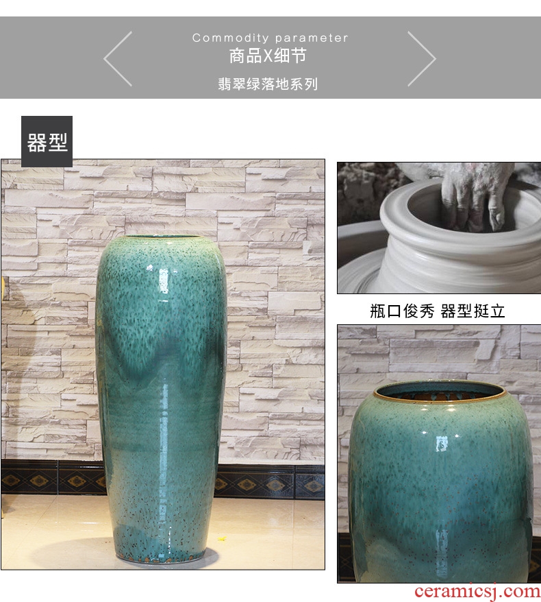 Jingdezhen ceramics classic hand - made color crack glaze pomegranate flowers of blue and white porcelain vase Chinese penjing - 42466682168