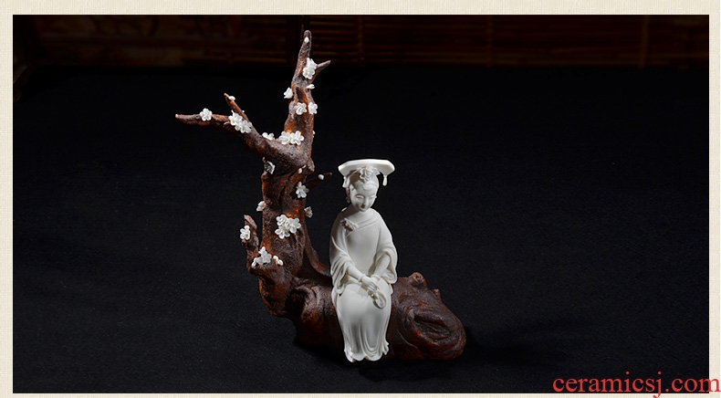 The east mud dehua white porcelain ceramic its art furnishing articles sitting room TV ark, home decoration/fragrance