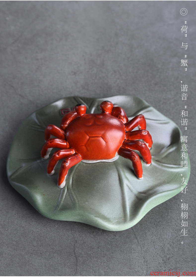 Furnishing articles pet boutique auspicious industry purple color tea to raise crabs mussels animal zen creative ceramics