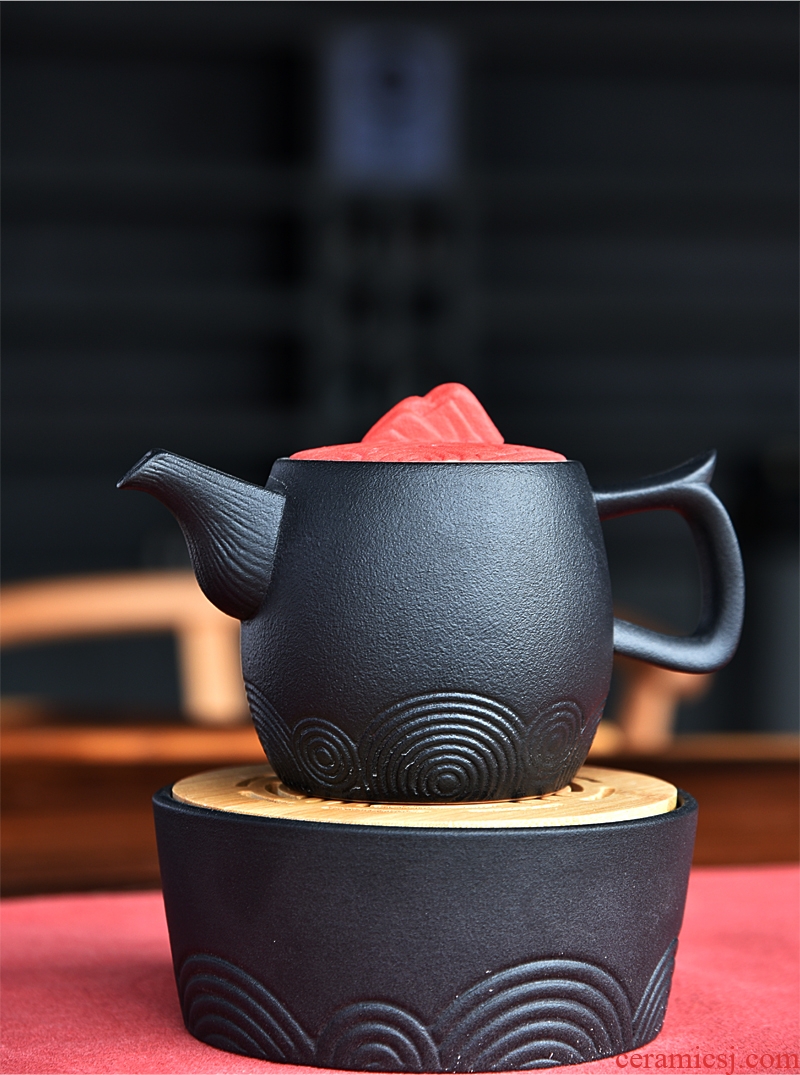 Hong bo acura pot bearing coarse pottery tea tray was contracted ceramic teapot tea tea tea sea water tray table dry terms