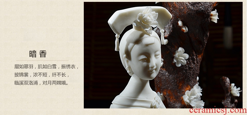 The east mud dehua white porcelain ceramic its art furnishing articles sitting room TV ark, home decoration/fragrance