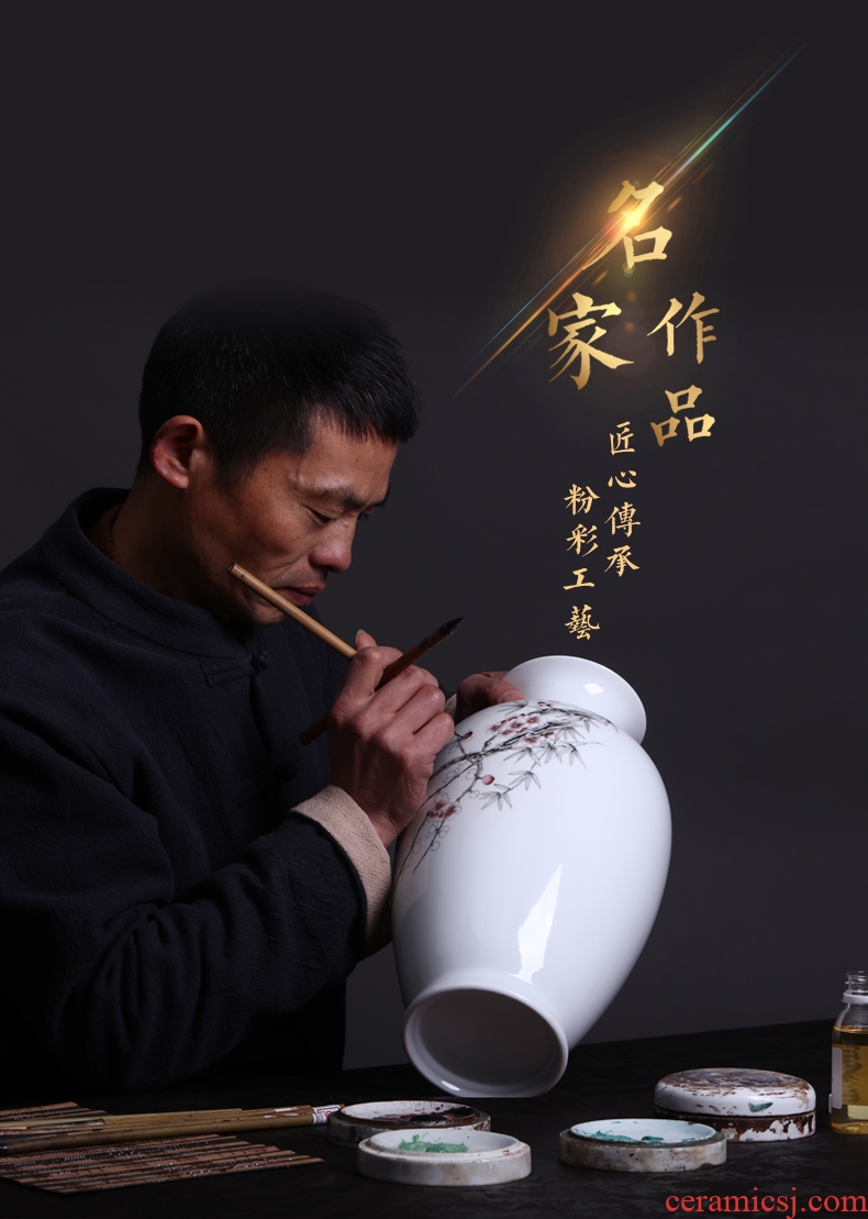 Jingdezhen ceramic hand - made flowers vase decoration crafts are sitting room porch flower arranging, arts and crafts