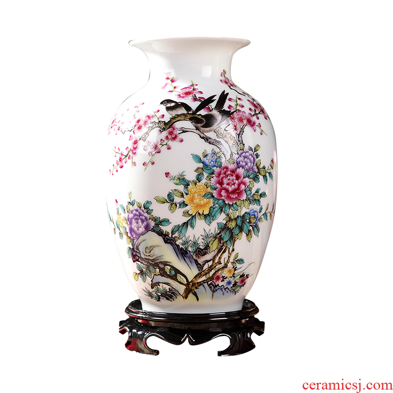 Jingdezhen ceramics floret bottle furnishing articles dried flower arranging flowers sitting room lucky bamboo flower blue and white porcelain decorative arts and crafts