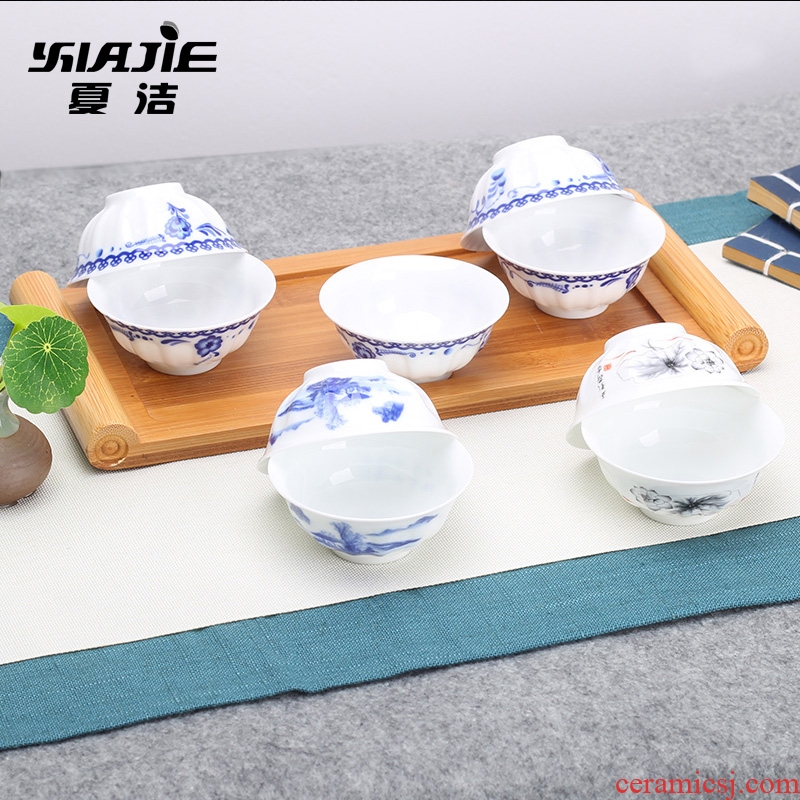 Four - walled yard kung fu ceramic cups suit small bowl tea tea cup purple sand cup master cup tea cups of tea