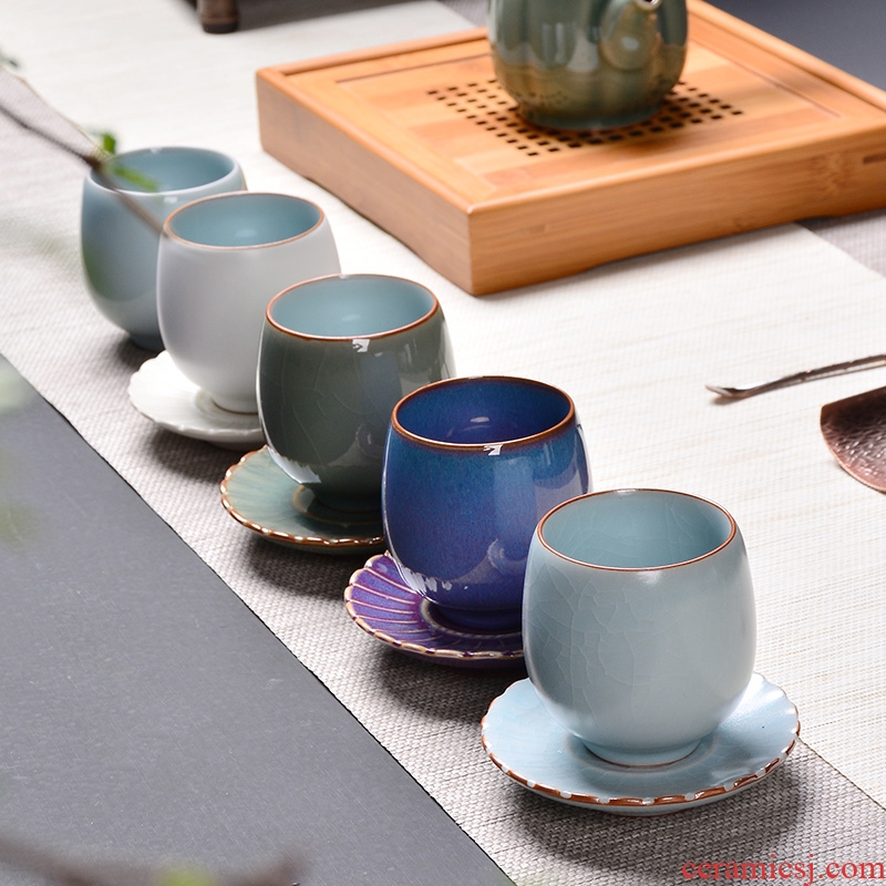 Official sample tea cup jun ye brother up with ceramic cups kung fu tea cups porcelain pieces can raise individual single CPU