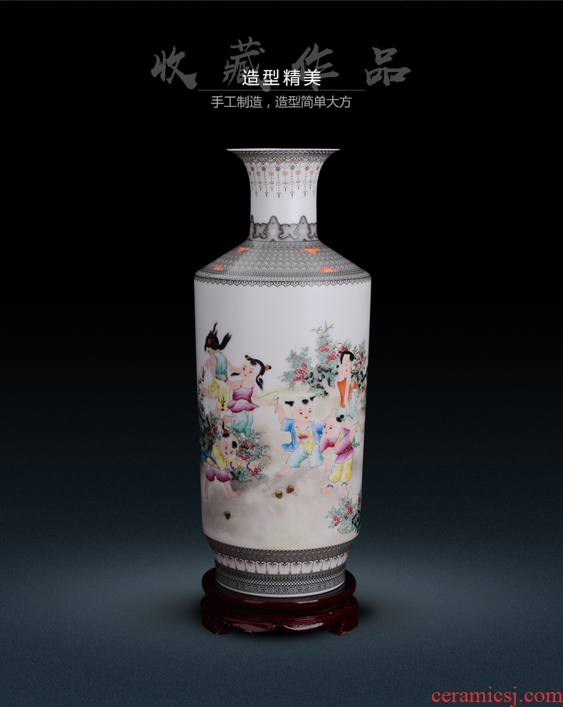 Jingdezhen ceramic hand - made fashion flower vase new sitting room of Chinese style household soft outfit furnishing articles craft ornaments