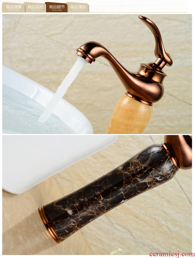 The package mail all jingdezhen copper basin faucet stage basin bibcock of copper 065 marbles