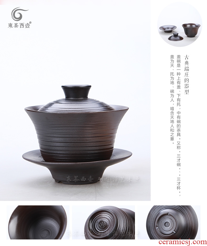 East west tea pot of Japanese ceramics 3 only the see colour white jade porcelain bowl of kung fu tea tea device interface CPU tureen