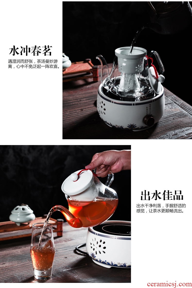 Bin, steaming tea ware boiling tea ware black tea pu 'er automatic glass tea teapot ceramic electric TaoLu boiling kettle