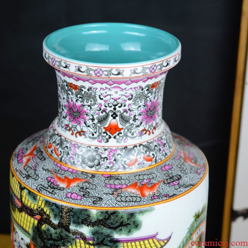 Jingdezhen ceramics, the ancient philosophers figure vase large household adornment, the ancient Chinese style living room TV ark, furnishing articles