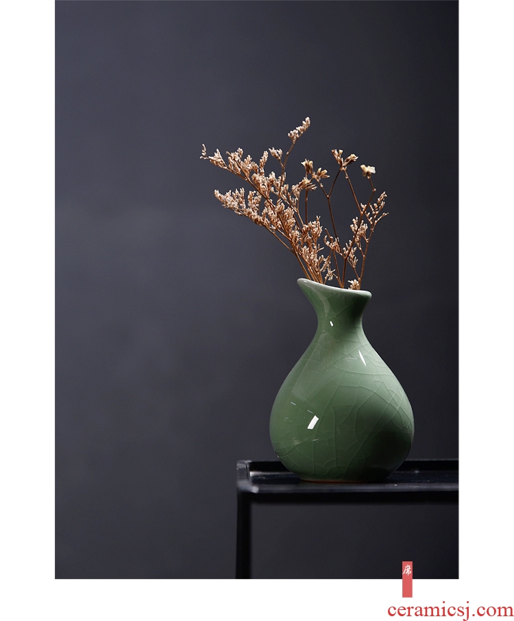 Hong bo acura small pure and fresh and celadon vase furnishing articles contracted sitting room home decoration hydroponic flower vases, pottery and porcelain