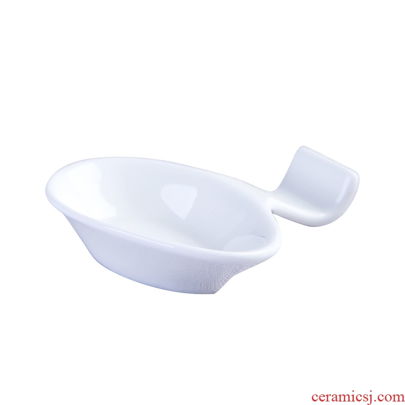 Jingdezhen porcelain spoon, chopsticks pillow creative white chopsticks holder frame hotel set up household ceramic tableware