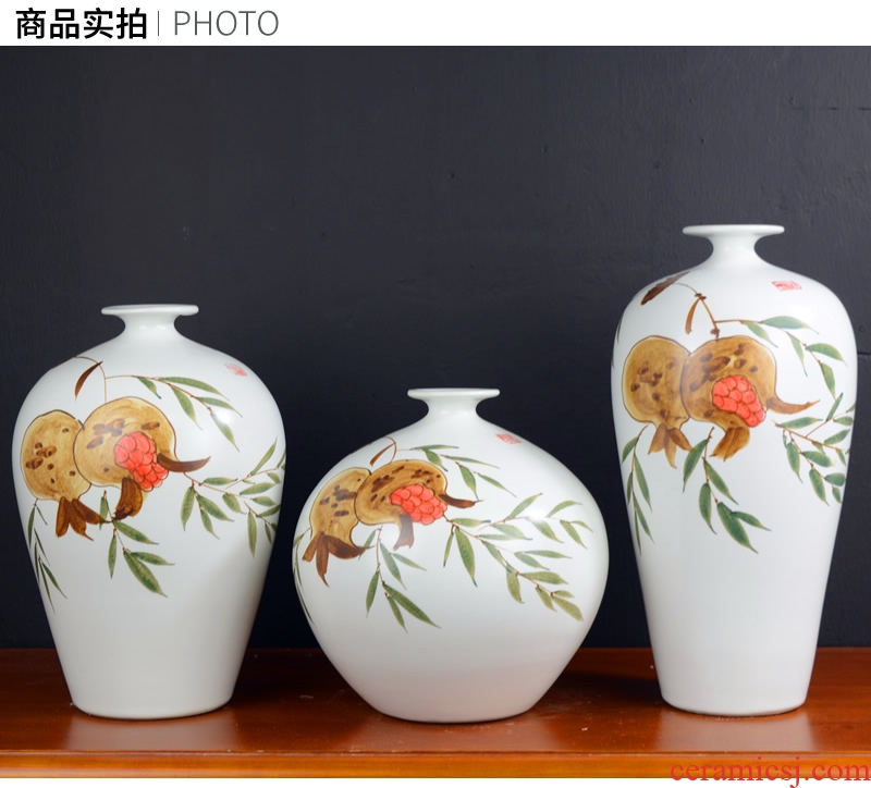 Jingdezhen vase furnishing articles Chinese flower arranging dried flowers sitting room ceramic household adornment TV ark, contracted creative decoration