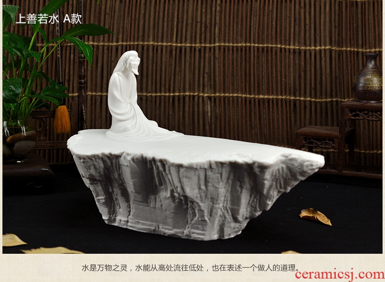 Oriental soil dehua white porcelain its art collection ceramics: water on Chinese zen furnishing articles/living room