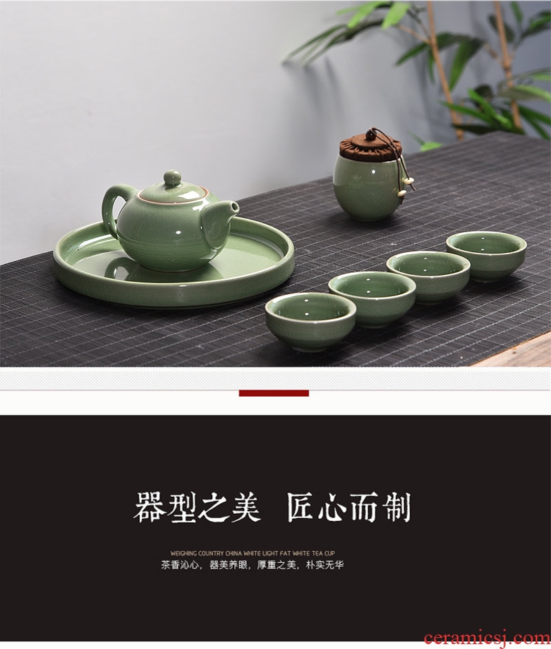 Gorgeous young kung fu tea bag suit portable travel tea set small car travel tea set tea of a complete set of ceramic tea set