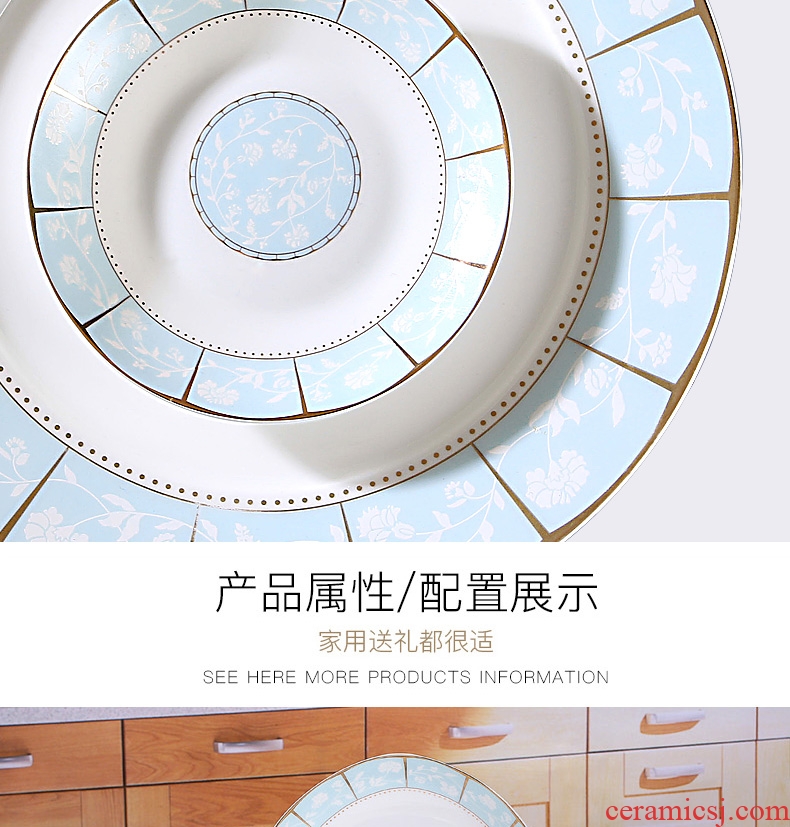 Ipads China tableware suit of jingdezhen ceramic household chopsticks plate combination Europe type 2 4 simple dishes for dinner