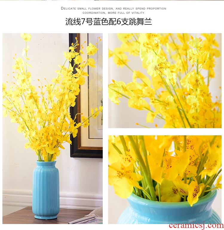 European I and contracted vase furnishing articles sitting room dry flower arranging flowers home decoration ceramic flowers money orchid suits for