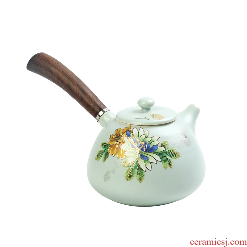 Innovation stereo on spend your up filter kung fu tea set the teapot side put the pot on your porcelain Japanese ceramic teapot