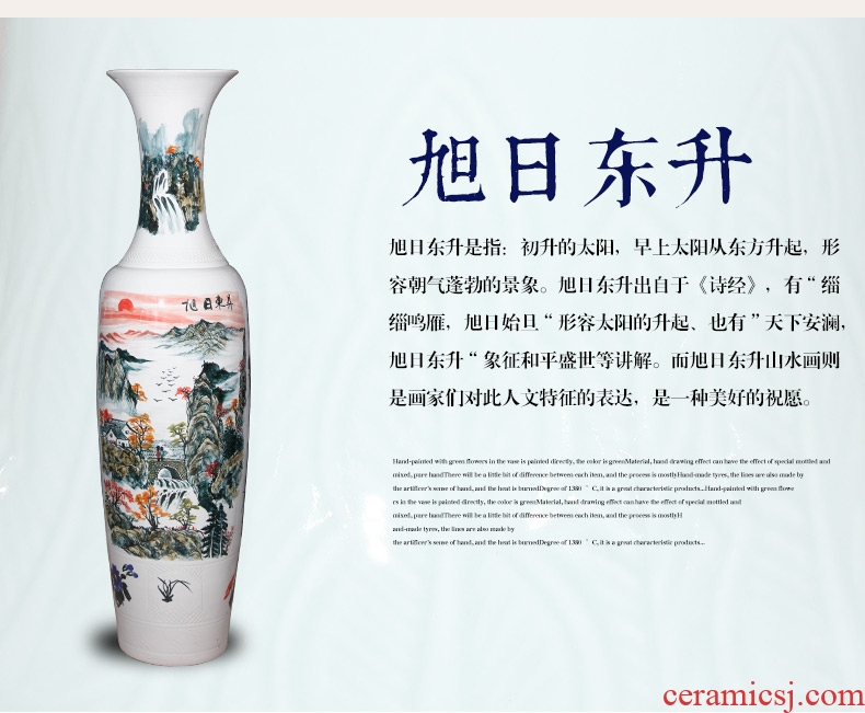 Sun dongsheng jingdezhen ceramics hand - made large vases, Chinese style villa hotel opening housewarming gift