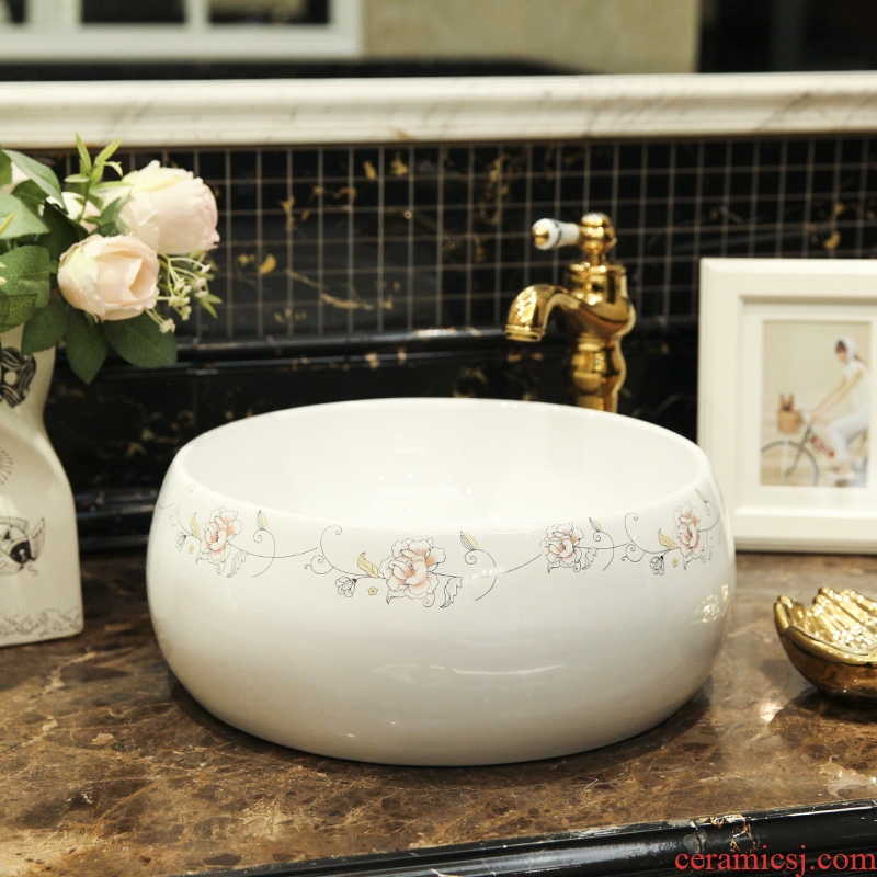 The package mail on bonsai, ceramic lavabo that defend bath lavatory basin, art basin waist drum The see colour it is