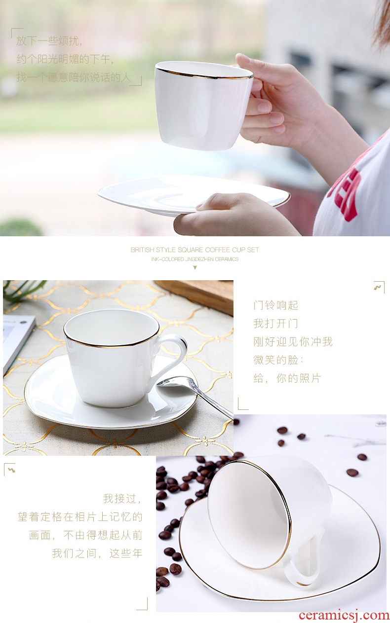 European ceramic coffee cups and saucers suits for getting white household up phnom penh ipads China cups cups contracted afternoon tea tea set