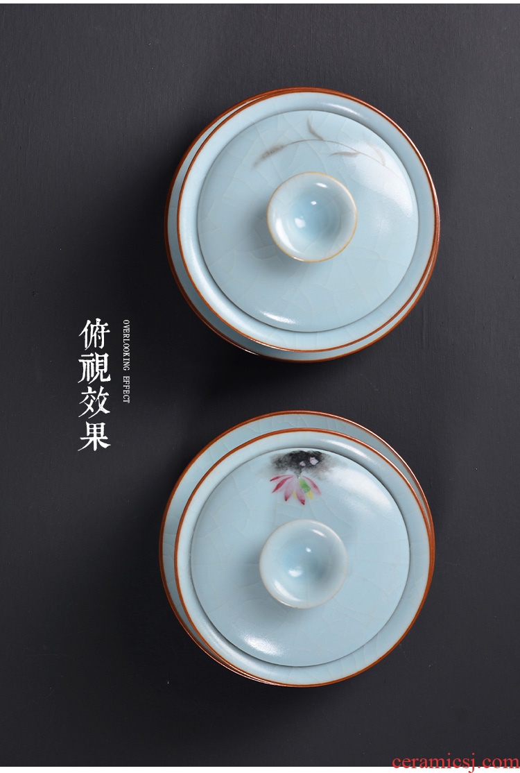 Kung fu tea tureen jingdezhen hand - made your up only three tureen slicing your porcelain worship to use your up tureen specials