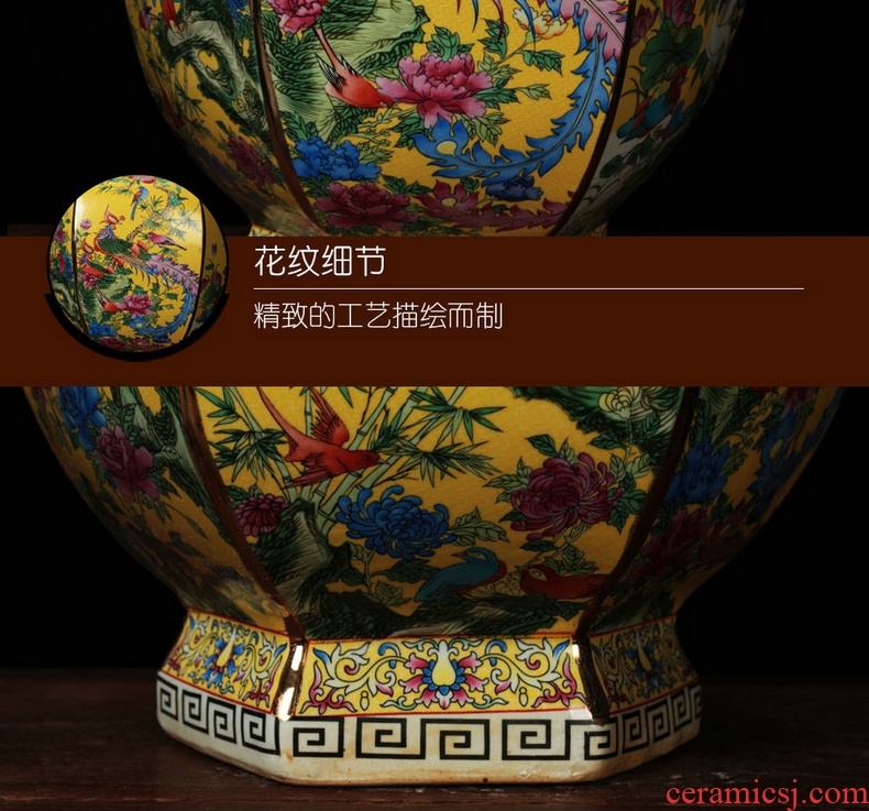 Jingdezhen ceramics beaming white vase vogue to live in high - grade gold straw handicraft furnishing articles - 539863655732