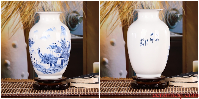 I and contracted jingdezhen ceramics vase three - piece sitting room home furnishing articles the opened a housewarming gift