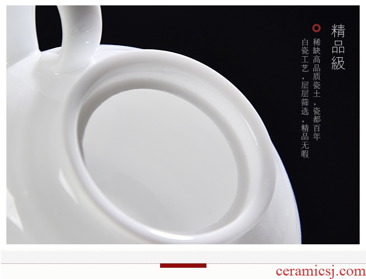 Chen xiang ceramic teapot high white porcelain craft teapot dehua white porcelain white teapot kung fu tea kettle
