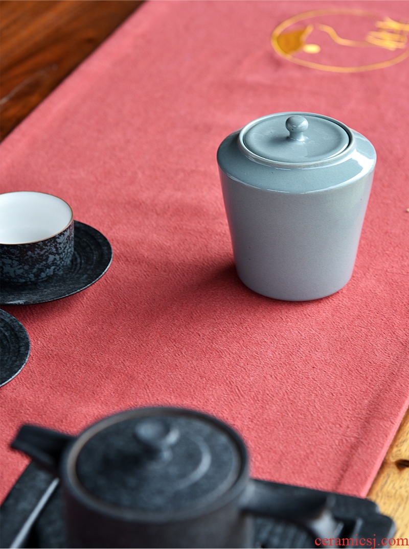 Hong bo the best sealing ceramic tea set tea caddy fixings tea caddy fixings storehouse household storage travel pot pu 'er tea boxes