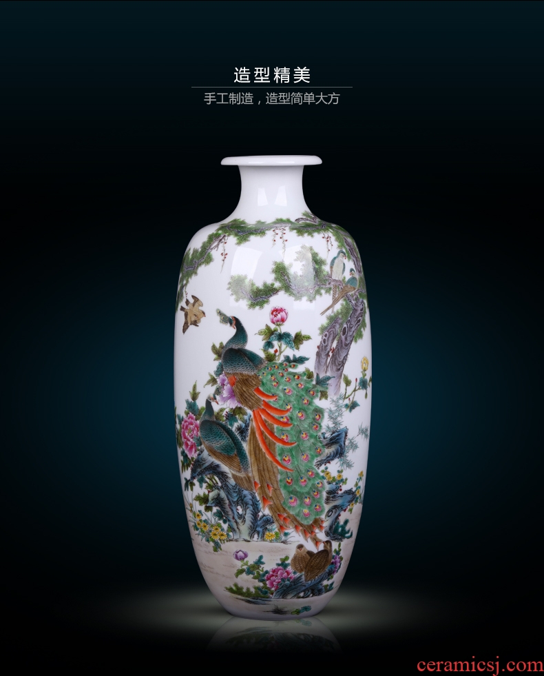 Jingdezhen ceramic modern new Chinese style porch hand - made vases furnishing articles home sitting room TV cabinet decorative porcelain