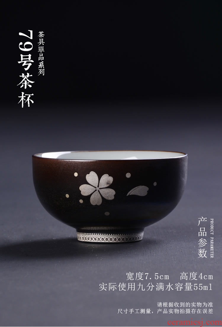 Kung fu tea sample tea cup up ceramic cups Kung fu tea set at upstream noggin personal single CPU master CPU