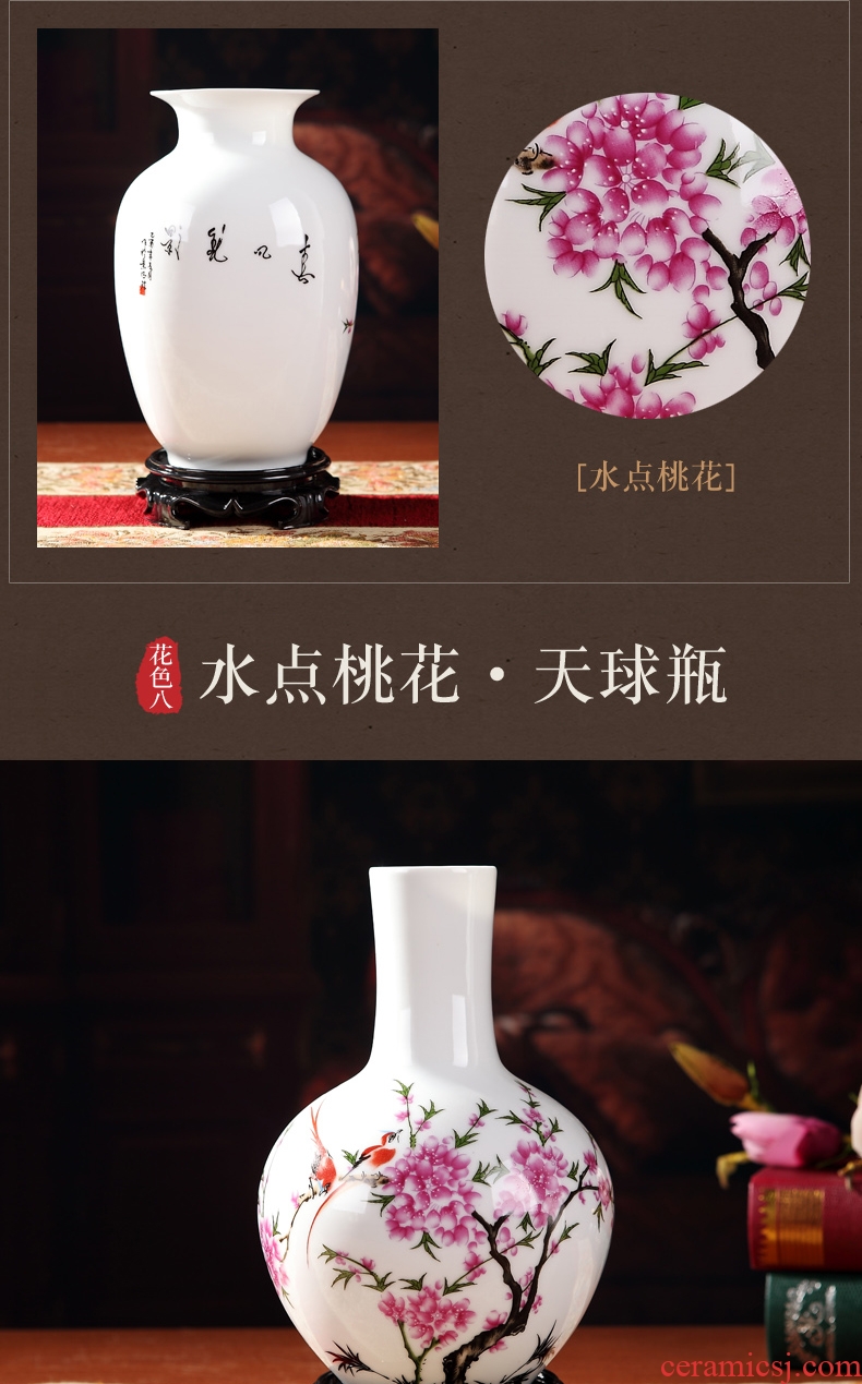 Jingdezhen ceramics floret bottle furnishing articles dried flower arranging flowers sitting room lucky bamboo flower blue and white porcelain decorative arts and crafts
