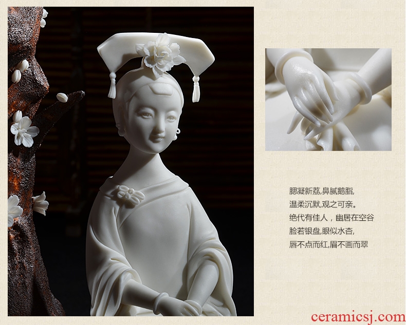 The east mud dehua white porcelain ceramic its art furnishing articles sitting room TV ark, home decoration/fragrance