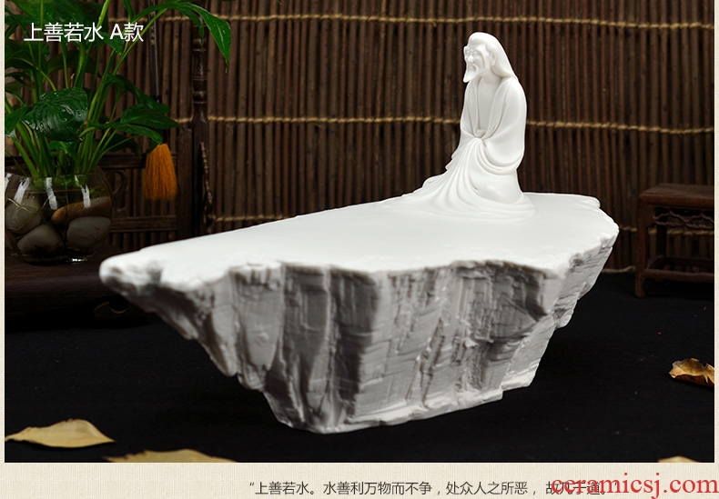 Oriental soil dehua white porcelain its art collection ceramics: water on Chinese zen furnishing articles/living room