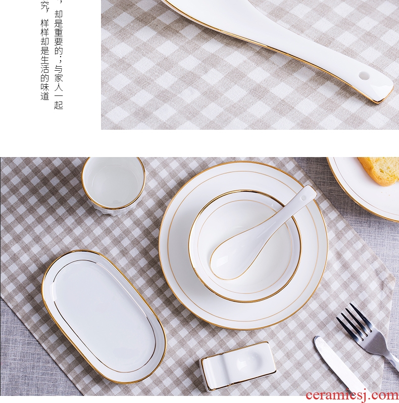 Jingdezhen porcelain hotel desk tray is placed ipads to use spoon set a full range of the available fuels the tableware of western - style restaurant LOGO