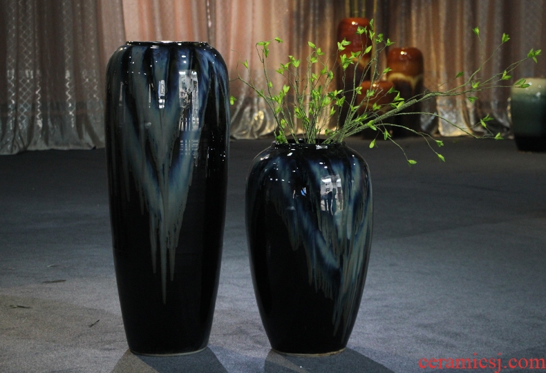 Murphy, American large ceramic vase and furnishing articles Europe type restoring ancient ways is the living room table simulation dry flower art flower arranging device - 525441423002