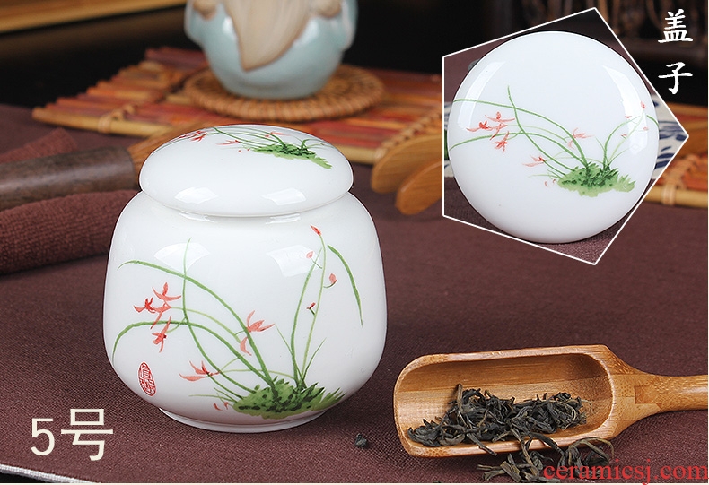 Small ceramic pu - erh tea tieguanyin tea pot size seal pot tin as cans new mini gift box