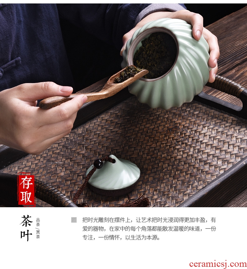 HaoFeng your up ceramic caddy fixings size small seal tank storage tanks tieguanyin store receives puer tea pot