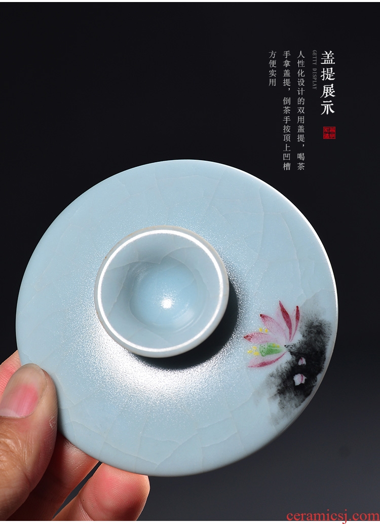 Kung fu tea tureen jingdezhen hand - made your up only three tureen slicing your porcelain worship to use your up tureen specials