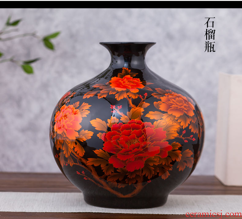 Jingdezhen ceramics, vases, flower arranging is furnishing articles of modern Chinese style crystal glaze home sitting room TV ark, adornment