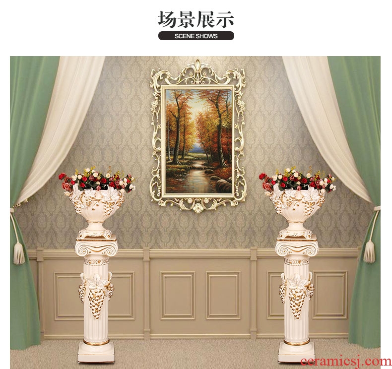 Jingdezhen ceramic furnishing articles archaize large Chinese blue and white porcelain vase flower arrangement sitting room porch decoration TV ark - 534548966253