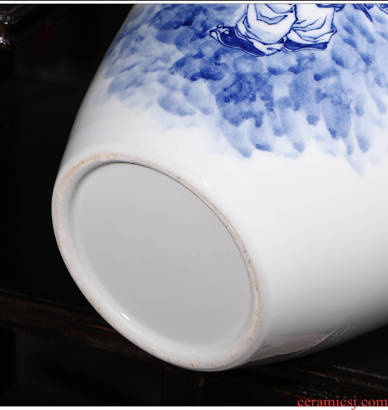 The Master of jingdezhen ceramic hand - made laozi through large blue and white porcelain vases, flower arrangement sitting room home furnishing articles