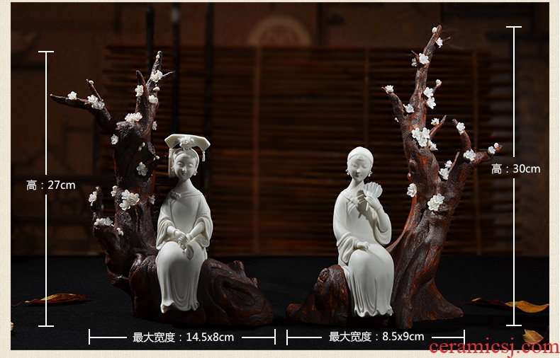 The east mud dehua white porcelain ceramic its art furnishing articles sitting room TV ark, home decoration/fragrance